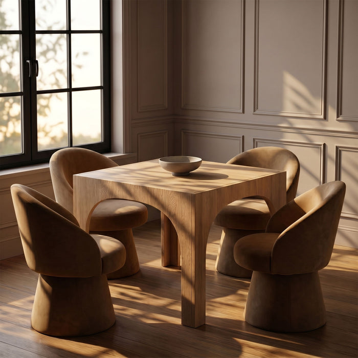 Selene - Upholstered Swivel Dining Chair