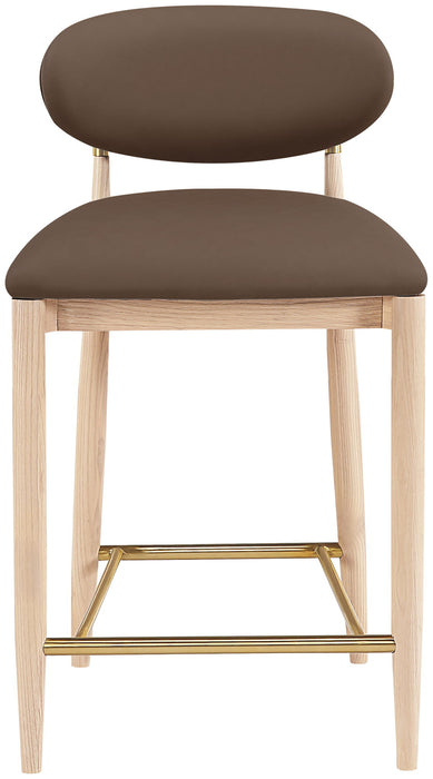 Riccio - Stool - Natural And Gold Frame