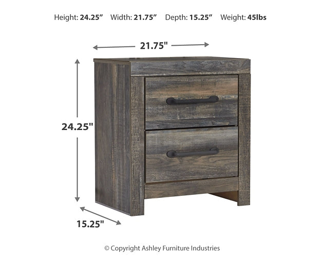 Drystan Two Drawer Night Stand