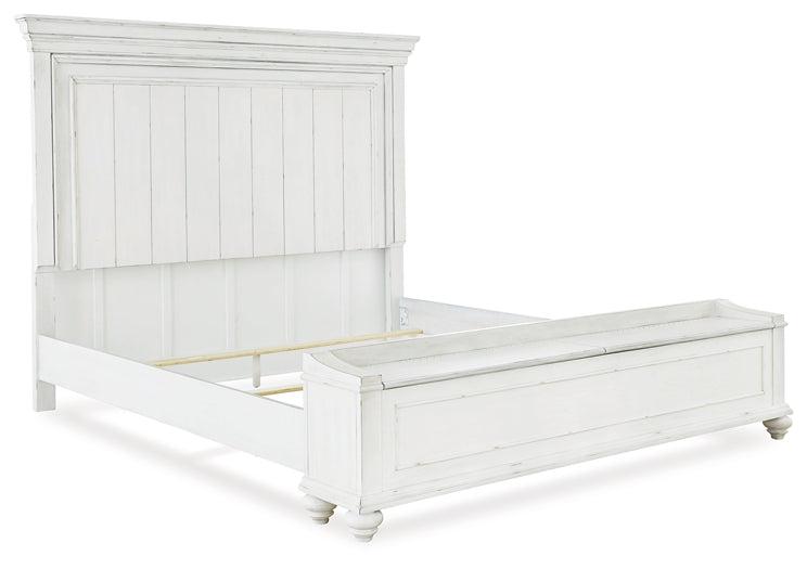 Kanwyn  Panel Bed With Storage Bench