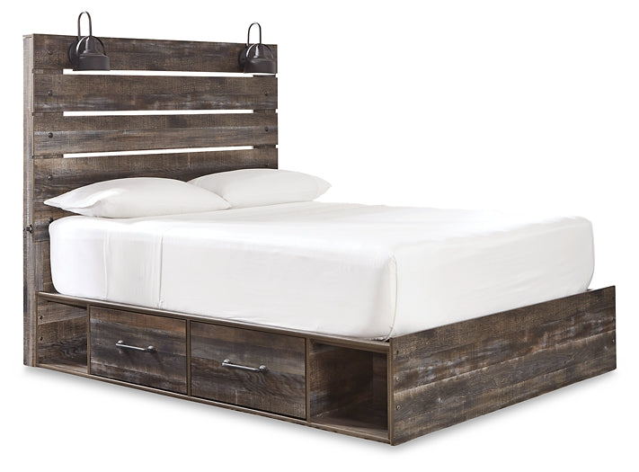 Drystan  Panel Bed With 2 Storage Drawers