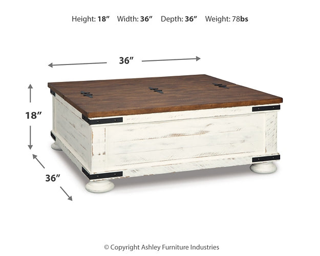 Wystfield Cocktail Table with Storage