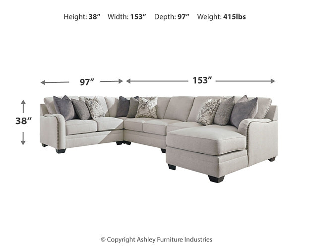 Dellara 5-Piece Sectional with Ottoman