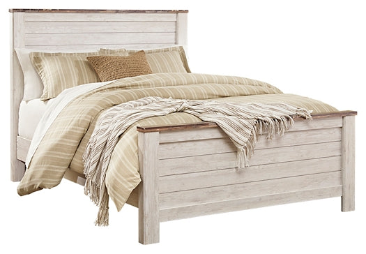 Willowton Queen Panel Bed with 2 Nightstands