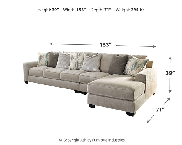 Ardsley 3-Piece Sectional with Ottoman