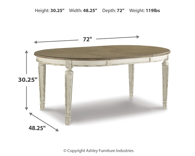 Realyn Dining Table and 6 Chairs