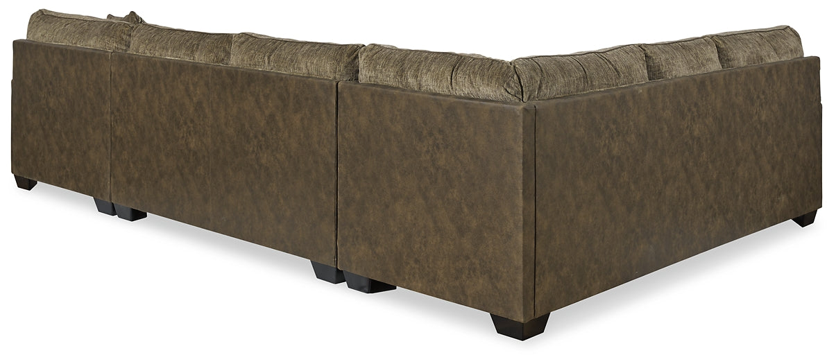 Abalone 3-Piece Sectional with Ottoman