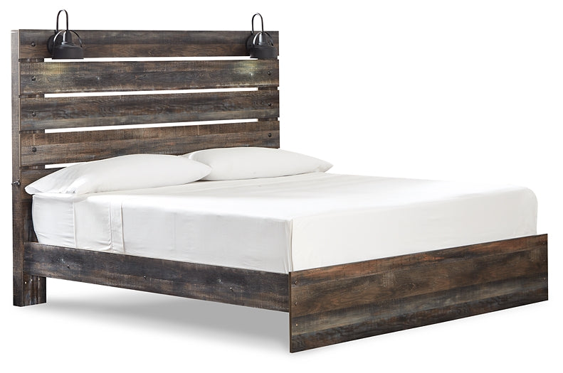 Drystan  Panel Bed With 2 Nightstands