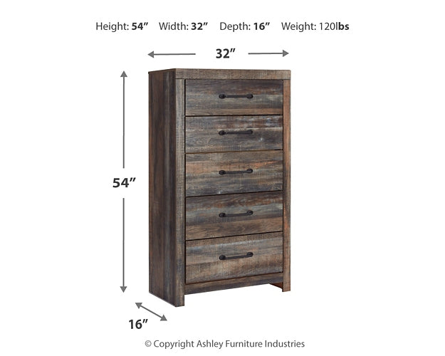 Drystan  Bookcase Bed With 2 Storage Drawers With Mirrored Dresser And Chest