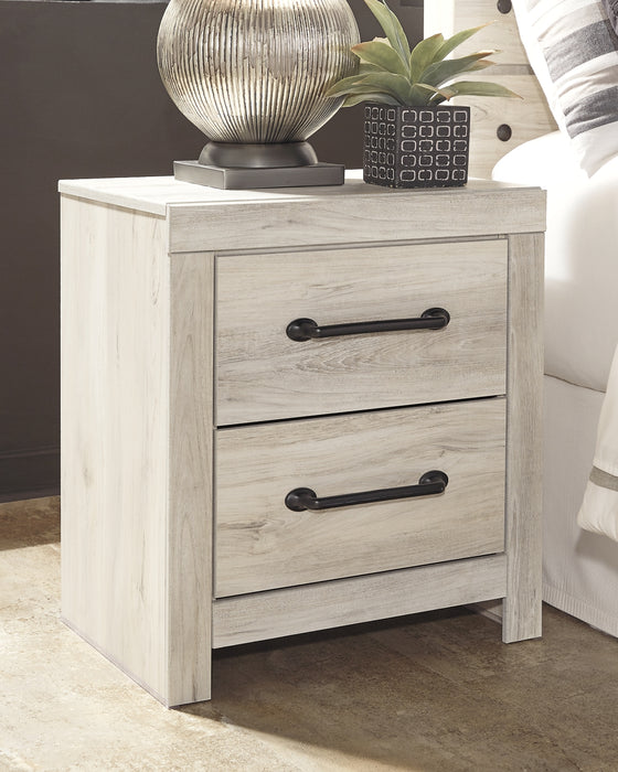 Cambeck Queen Panel Bed with 2 Storage Drawers with Mirrored Dresser and 2 Nightstands