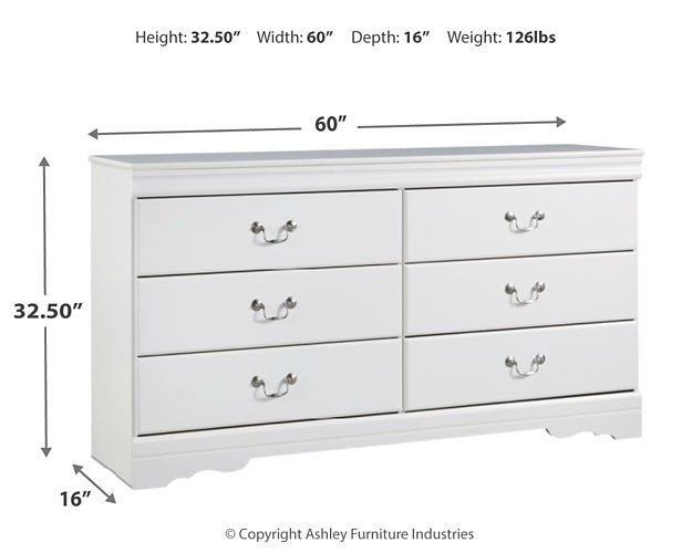 Anarasia Full Sleigh Bed with Dresser