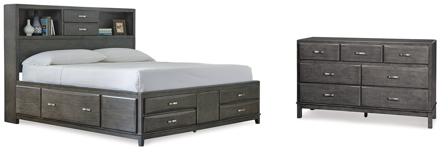 Caitbrook  Storage Bed With 8 Storage Drawers With Dresser