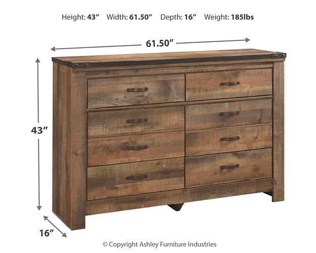 Trinell Queen Panel Headboard with Dresser