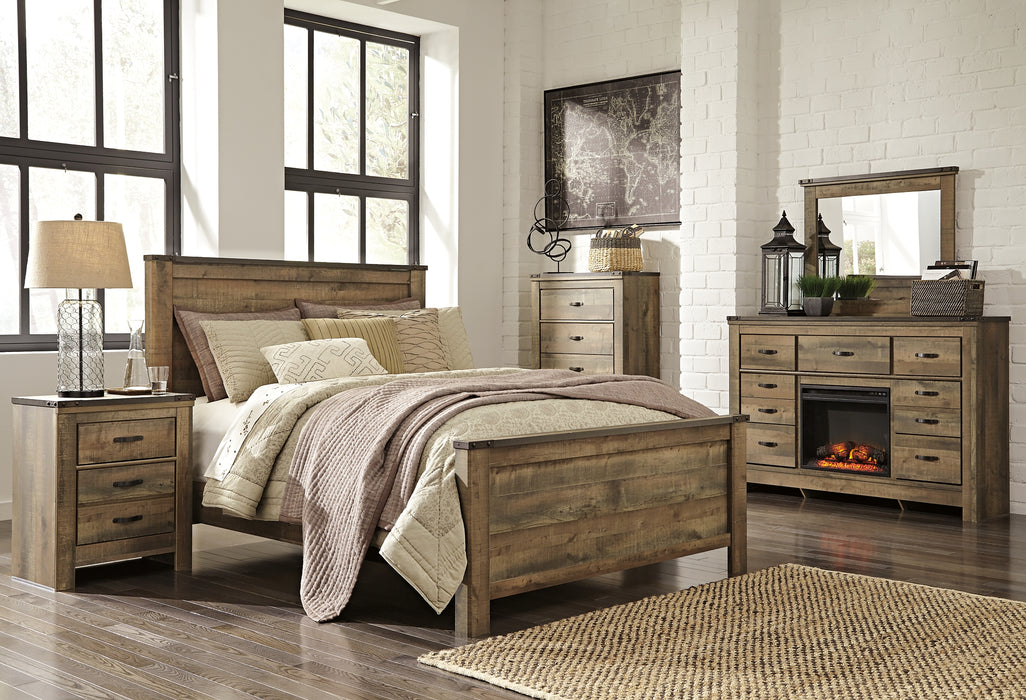 Trinell Queen Panel Bed with Dresser and Chest