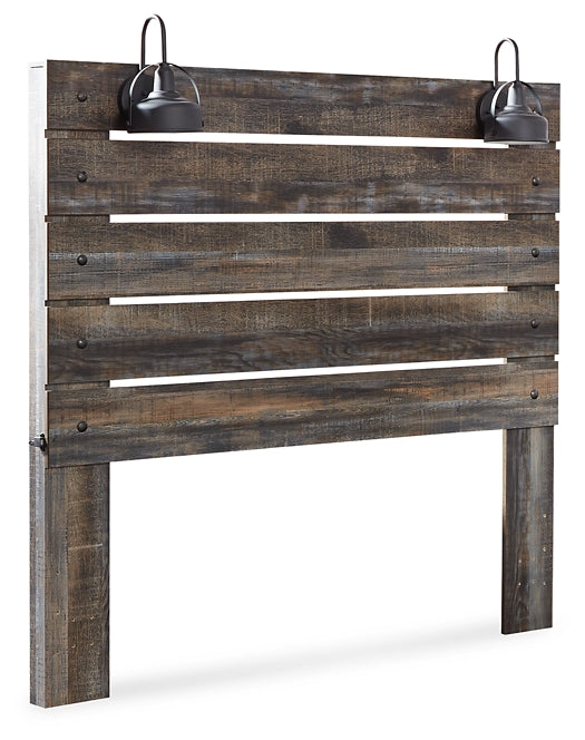 Drystan Queen Panel Headboard with Mirrored Dresser, Chest and Nightstand