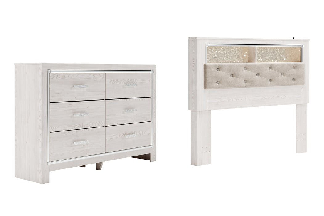 Altyra Queen Bookcase Headboard with Dresser