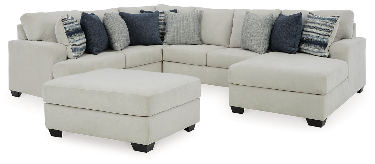 Lowder 4-Piece Sectional with Ottoman