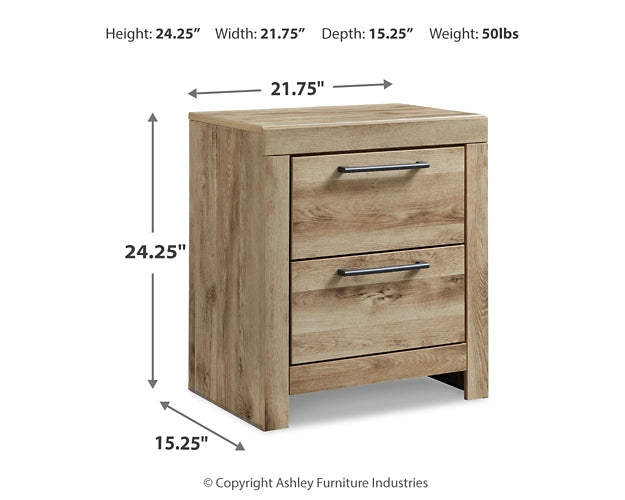 Hyanna Full Panel Bed with Mirrored Dresser, Chest and Nightstand