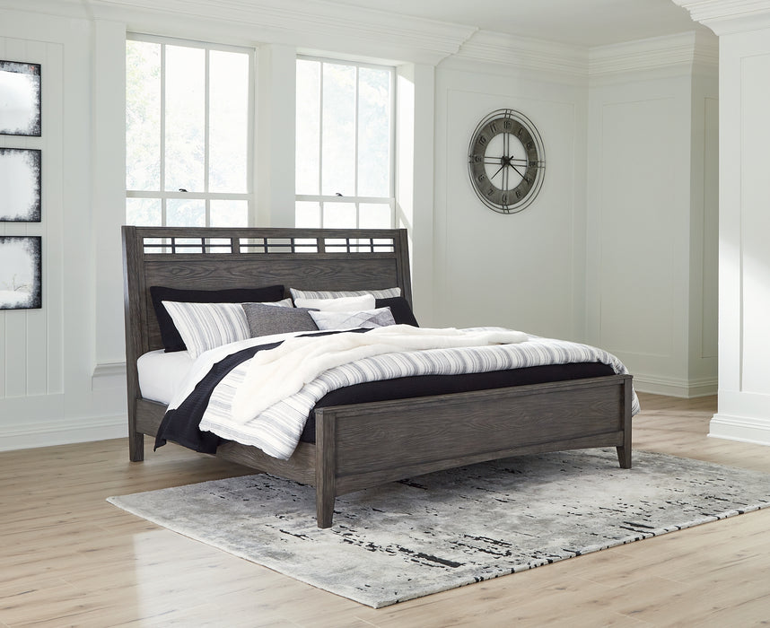 Montillan California King Panel Bed with Dresser