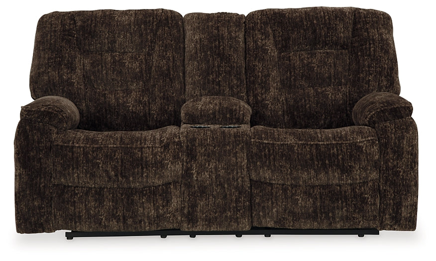 Soundwave Reclining Loveseat w/Console