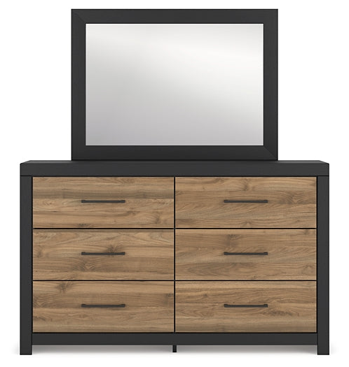 Vertani Full Panel Bed with Mirrored Dresser, Chest and 2 Nightstands