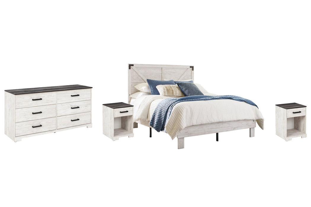 Shawburn Full Platform Bed with Dresser and 2 Nightstands