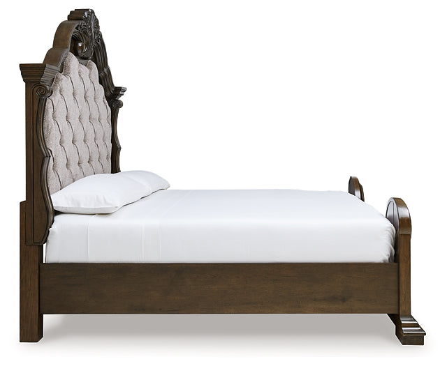 Maylee California King Upholstered Bed with Dresser