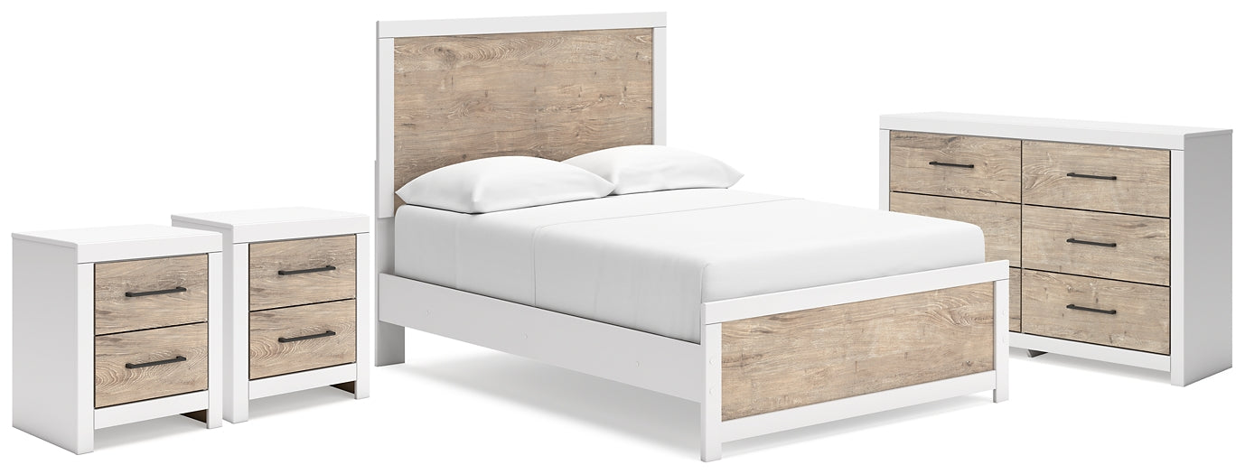 Charbitt Full Panel Bed with Dresser and 2 Nightstands