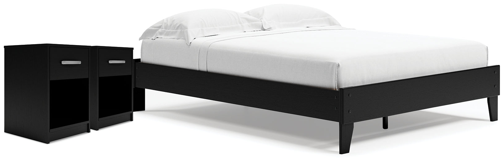 Finch Queen Platform Bed with 2 Nightstands