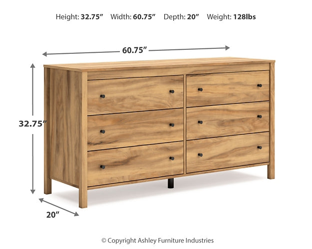 Bermacy Queen Platform Bed with Dresser and 2 Nightstands