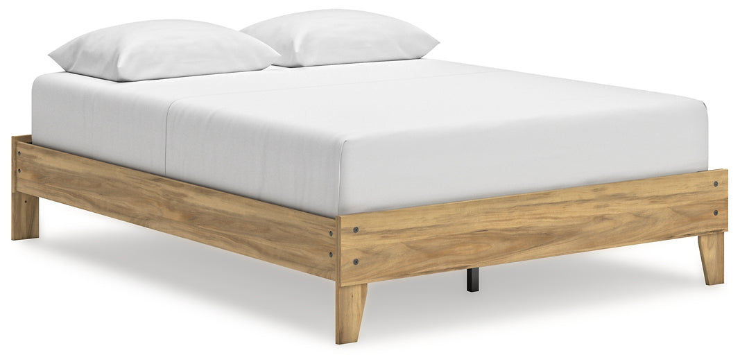 Bermacy Queen Platform Bed with 2 Nightstands