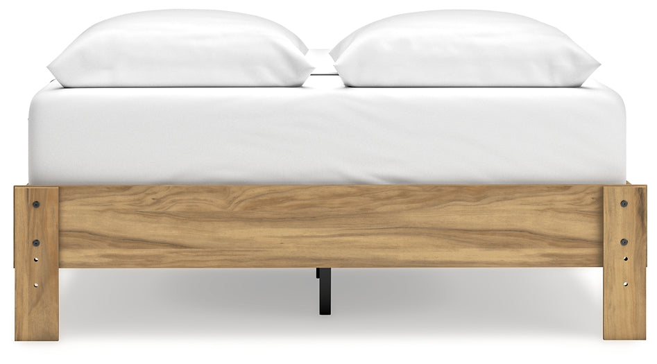 Bermacy Queen Platform Bed with 2 Nightstands