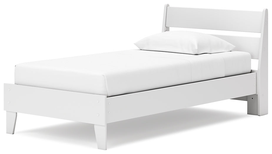 Socalle Twin Panel Platform Bed with Dresser and Chest