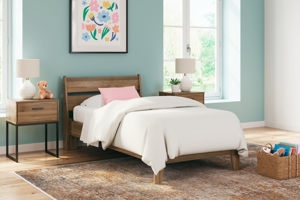 Deanlow Twin Platform Panel Bed with Dresser, Chest and 2 Nightstands