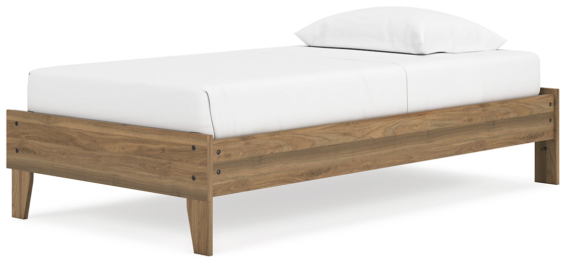 Deanlow Twin Platform Bed with Dresser, Chest and 2 Nightstands