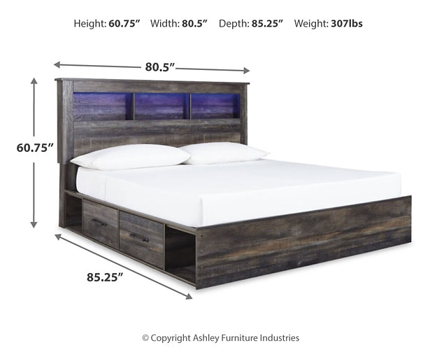 Drystan  Bookcase Bed With 4 Storage Drawers