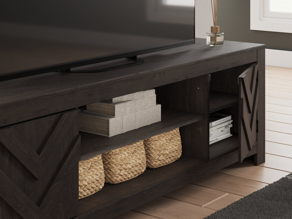 Cayboni LG TV Stand w/Fireplace Option