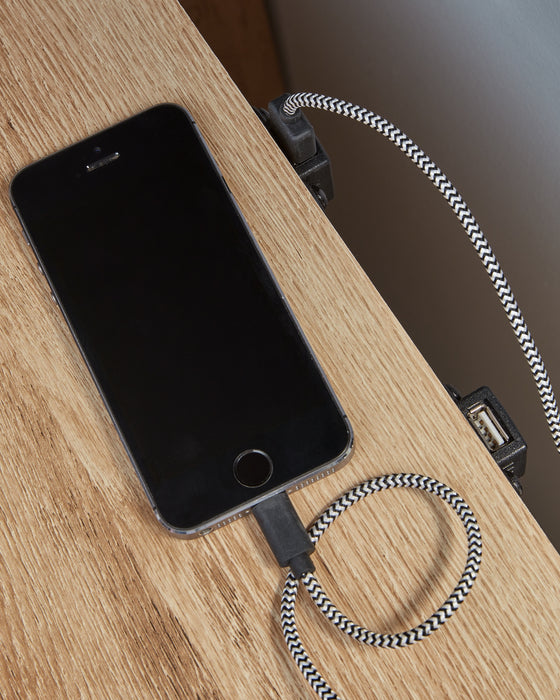 Hyanna Full Panel Bed with 1 Side Storage, Dresser, Mirror, Chest and Nightstand