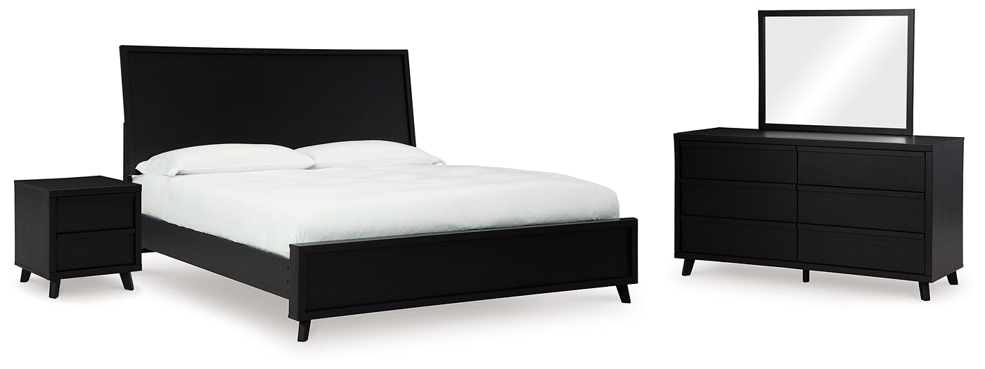 Danziar Queen Panel Bed, Dresser, Mirror and Nightstand