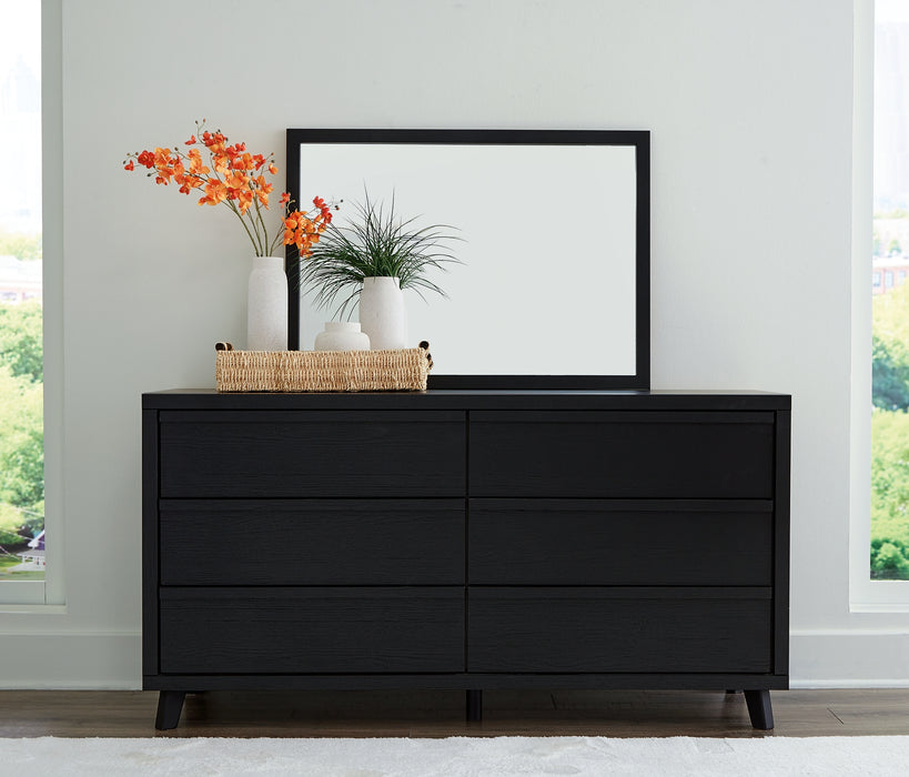 Danziar King Slat Panel Bed, Dresser, Mirror and Nightstand