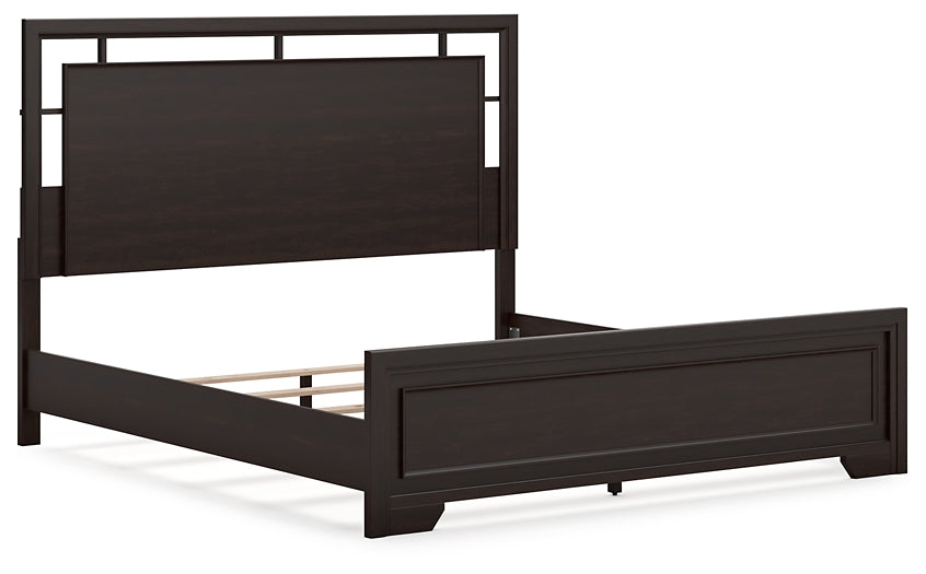 Covetown King Panel Bed, Dresser, Mirror, Chest and Nightstand