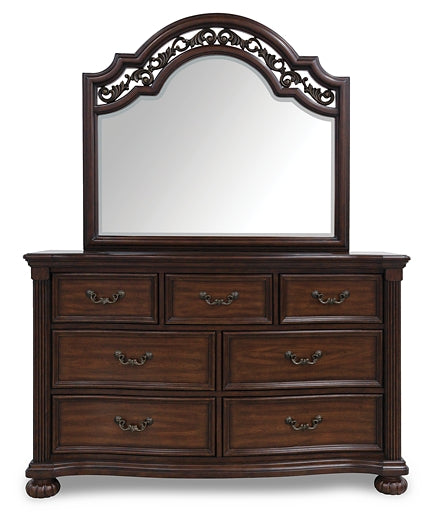 Lavinton Queen Poster Bed, Dresser, Mirror, Chest and Nightstand