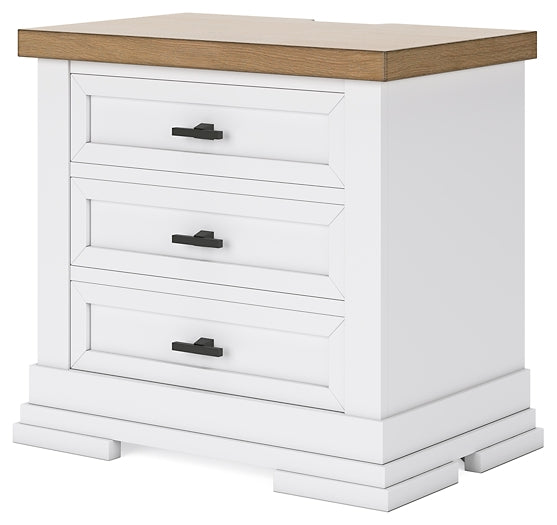 Ashbryn King Panel Storage Bed, Dresser, Mirror, Chest and Nightstand