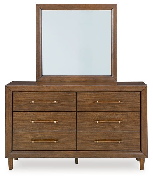 Lyncott King Upholstered Bed, Dresser, Mirror, Chest and Nightstand
