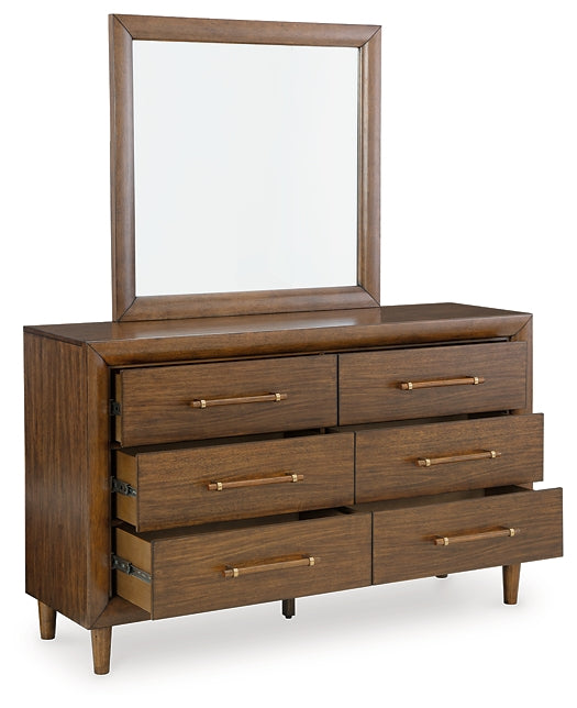 Lyncott King Upholstered Bed, Dresser, Mirror, Chest and Nightstand