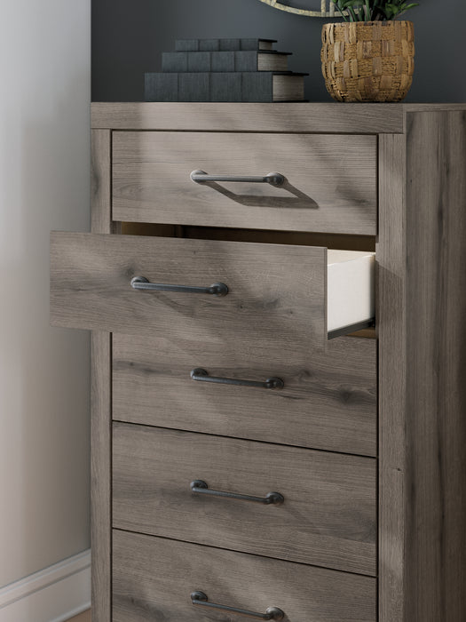 Graystorm Full Panel Bed, Dresser, Mirror, Chest and Nightstand