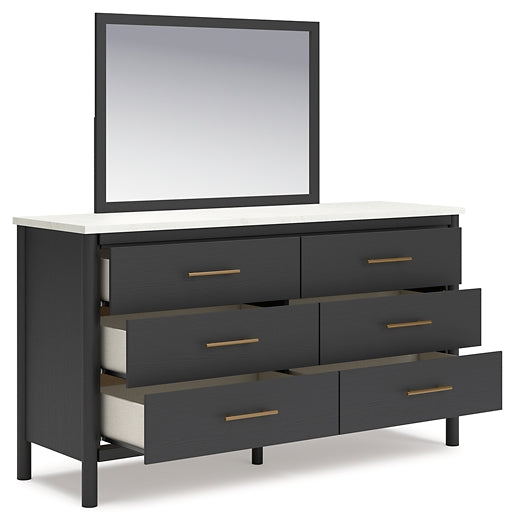Cadmori Full Upholstered Panel Bed, Dresser, Mirror, Chest and Nightstand