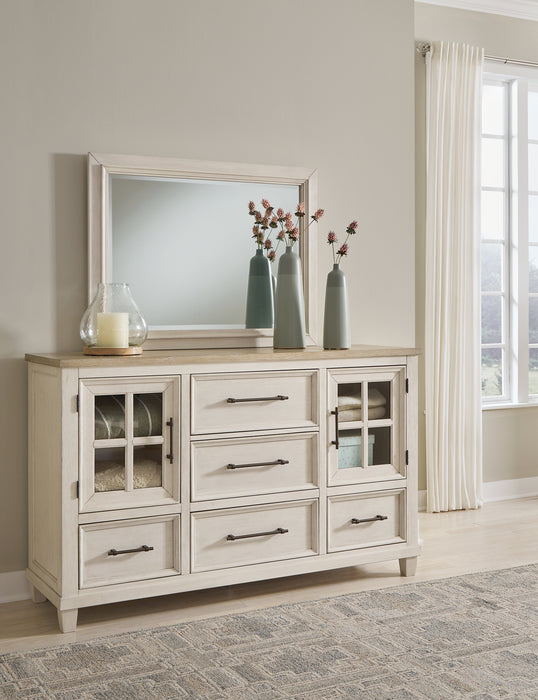 Shaybrock Queen Panel Bed, Dresser and Mirror