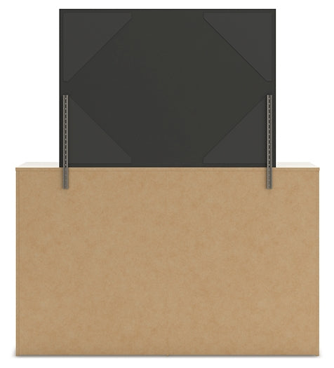 Lawroy King Panel Bed with Storage, Dresser and Mirror