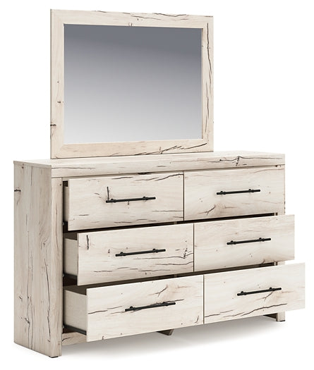 Lawroy Queen Panel Storage Bed, Dresser, Mirror, Chest and Nightstand